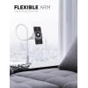 imageLamicall Gooseneck Phone Holder for Bed  Cell Phone Mount Clamp Clip Flexible Long Arm Overhead Mount for Desk Headboard Bedside for iPhone 16 Pro Max 15 Pro Max 14 Plus 13 Mini ampamp 47quot PhoneWhite