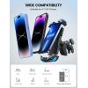 imageLamicall Motorcycle Phone Mount Bike Phone Holder  Metal Lock Upgrade Quick Install Handlebar Clip for Bicycle Scooter Cell Phone Clamp for iPhone 16 15 14 Pro Max Galaxy 4768quot PhonesBlue