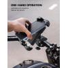 imageLamicall Motorcycle Phone Mount Bike Phone Holder  Metal Lock Upgrade Quick Install Handlebar Clip for Bicycle Scooter Cell Phone Clamp for iPhone 16 15 14 Pro Max Galaxy 4768quot PhonesBlack