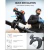 imageLamicall Motorcycle Phone Mount Bike Phone Holder  Metal Lock Upgrade Quick Install Handlebar Clip for Bicycle Scooter Cell Phone Clamp for iPhone 16 15 14 Pro Max Galaxy 4768quot PhonesOrange