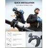 imageLamicall Motorcycle Phone Mount Bike Phone Holder  Metal Lock Upgrade Quick Install Handlebar Clip for Bicycle Scooter Cell Phone Clamp for iPhone 16 15 14 Pro Max Galaxy 4768quot PhonesBlue