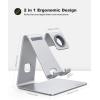 imageLamicall Stand for Apple Watch Phone Holder 2 in 1 Desktop Stand Holder Charging Station Dock for Apple Watch SE Series 1098765432 Ultrasliver
