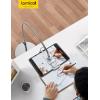 imageLamicall Tablet Floor Stand  Gooseneck Swivel Holder Mount with Adjustable Height ampamp 106lb Stable Base Compatible iPad Mini Air Pro 12997 Galaxy Tab Kindle Cell Phones 4713Silver