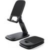 imageLamicall Foldable Phone Stand for Desk  Height Adjustable Cell Phone Holder Portable Cellphone Cradle Desktop Dock Compatible with iPhone 16 15 14 13 Pro Max Mini 12 11 XR X 8 Plus SE Smartphone1Black