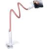 imageLamicall Gooseneck Phone Holder for Bed  Cell Phone Mount Clamp Clip Flexible Long Arm Overhead Mount for Desk Headboard Bedside for iPhone 16 Pro Max 15 Pro Max 14 Plus 13 Mini ampamp 47quot PhoneRose Gold