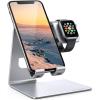 imageLamicall Stand for Apple Watch Phone Holder 2 in 1 Desktop Stand Holder Charging Station Dock for Apple Watch SE Series 1098765432 Ultrasliver