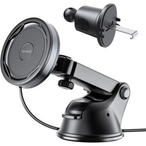 imageLamicall All Lock Car Wndshield Dashboard Suction Wireless Charging Phone MountUSBC Need Work with All Lock Airbag Case Not Included for iPhone or All Lock Phone Snap Adaptor Not Included