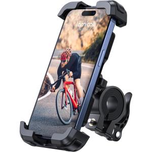 imageLamicall Bike Phone Mount Holder  Motorcycle Phone Mount Adjustable Cell Phone Holder Bicycle Scooter Handlebar Cradle Clip for iPhone 16 Pro MaxPlus iPhone 15 Plus iPhone 14 and 4768quot PhoneBlack