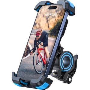 imageLamicall Bike Phone Mount Holder  Motorcycle Phone Mount Adjustable Cell Phone Holder Bicycle Scooter Handlebar Cradle Clip for iPhone 16 Pro MaxPlus iPhone 15 Plus iPhone 14 and 4768quot PhoneBlue