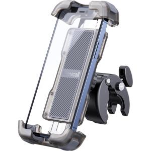 imageLamicall Motorcycle Phone Mount Bike Phone Holder  Metal Lock Upgrade Quick Install Handlebar Clip for Bicycle Scooter Cell Phone Clamp for iPhone 16 15 14 Pro Max Galaxy 4768quot PhonesTransparent