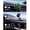 imageLamicall 15W Wireless Car Mount Charger  3in1 Upgraded Intelligent Chip 360 Wireless Car Phone Holder Charger Vent Dashboard Magnetic Car Charger for iPhone 16 Pro Max SilverBlack