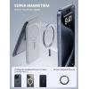 imageLamicall 24oz Light for MagSafe Wallet  Magnetic Phone Stand Slim Faux Leather Grip with 3 Card Holder and Finger Loop Grip for iPhone 15141312 Series Grey