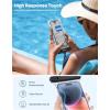 imageLamicall 2PCS Waterproof Phone Pouch Floating  Soft 3D Seamless Design IPX8 Water Proof Cell Phone Case for Beach Protector for iPhone 47quot Devices Dry Bag Beach Essentials for Cruise TravelFloat white