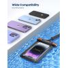 imageLamicall 2PCS Waterproof Phone Pouch Floating  Soft 3D Seamless Design IPX8 Water Proof Cell Phone Case for Beach Protector for iPhone 47quot Devices Dry Bag Beach Essentials for Cruise TravelOrange black 7