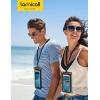 imageLamicall 2PCS Waterproof Phone Pouch Floating  Soft 3D Seamless Design IPX8 Water Proof Cell Phone Case for Beach Protector for iPhone 47quot Devices Dry Bag Beach Essentials for Cruise TravelOrange black 7
