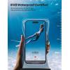 imageLamicall 2PCS Waterproof Phone Pouch Floating  Soft 3D Seamless Design IPX8 Water Proof Cell Phone Case for Beach Protector for iPhone 47quot Devices Dry Bag Beach Essentials for Cruise TravelFloat white