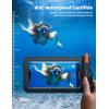 imageLamicall 2PCS Waterproof Phone Pouch Floating  Soft 3D Seamless Design IPX8 Water Proof Cell Phone Case for Beach Protector for iPhone 47quot Devices Dry Bag Beach Essentials for Cruise TravelOrange black 7