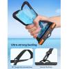 imageLamicall 2PCS Waterproof Phone Pouch Floating  Soft 3D Seamless Design IPX8 Water Proof Cell Phone Case for Beach Protector for iPhone 47quot Devices Dry Bag Beach Essentials for Cruise TravelOrange black 7