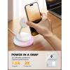 imageLamicall 4 in 1 Charging Station for Apple  for MagSafe 15W Fast Qi2 Certified Wireless Charger Stand Night Light Wireless Nightstand for iPhone 16151413 Apple Watch AirPods Desk Accessories