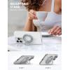 imageLamicall Magnetic Phone Ring for MagSafe Grip  2025 Super Magnet Stylish Twinkle Ring Holder Stand with Upgrade Gear Hinge Mag Safe Accessory for iPhone 16 15 14 13 Pro Max Plus Glitter SilverPretty Silver