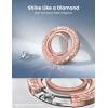 imageLamicall Magnetic Phone Ring for MagSafe Grip  2025 Super Magnet Stylish Twinkle Ring Holder Stand with Upgrade Gear Hinge Mag Safe Accessory for iPhone 16 15 14 13 Pro Max Plus Glitter SilverRose Gold