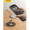 imageLamicall Magnetic Phone Ring for MagSafe Grip  2025 Super Magnet Stylish Twinkle Ring Holder Stand with Upgrade Gear Hinge Mag Safe Accessory for iPhone 16 15 14 13 Pro Max Plus Glitter SilverMidnight Black
