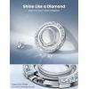 imageLamicall Magnetic Phone Ring for MagSafe Grip  2025 Super Magnet Stylish Twinkle Ring Holder Stand with Upgrade Gear Hinge Mag Safe Accessory for iPhone 16 15 14 13 Pro Max Plus Glitter SilverPretty Silver