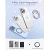 imageLamicall Magnetic Phone Ring for MagSafe Grip  2025 Super Magnet Stylish Twinkle Ring Holder Stand with Upgrade Gear Hinge Mag Safe Accessory for iPhone 16 15 14 13 Pro Max Plus Glitter SilverPretty Silver