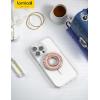 imageLamicall Magnetic Phone Ring for MagSafe Grip  2025 Super Magnet Stylish Twinkle Ring Holder Stand with Upgrade Gear Hinge Mag Safe Accessory for iPhone 16 15 14 13 Pro Max Plus Glitter SilverRose Gold