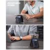 imageLamicall Magnetic Phone Stand  Slim Faux Leather Grip for Apple MagSafe Wallet Magnet 3 Cards Holder Finger Loop Grip for iPhone 15141312 Series BlackClassic Black  Grip
