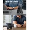 imageLamicall Magnetic Phone Stand  Slim Faux Leather Grip for Apple MagSafe Wallet Magnet 3 Cards Holder Finger Loop Grip for iPhone 15141312 Series BlackClassic Black