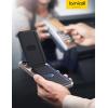 imageLamicall Magnetic Phone Stand  Slim Faux Leather Grip for Apple MagSafe Wallet Magnet 3 Cards Holder Finger Loop Grip for iPhone 15141312 Series BlackClassic Black  Grip