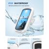 imageLamicall Shower Phone Holder Waterproof  Clear Sound with Speaker Hole ampamp 480 Rotation Shower Case Locking Clasp IPX6 Waterproof Wall Mount for iPhone 16 Pro Max S25 Ultra 47quot Big PhonesSnow White