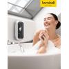 imageLamicall Shower Phone Holder Waterproof  Clear Sound with Speaker Hole ampamp 480 Rotation Shower Case Locking Clasp IPX6 Waterproof Wall Mount for iPhone 16 Pro Max S25 Ultra 47quot Big PhonesSnow White