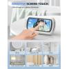 imageLamicall Shower Phone Holder Waterproof  Clear Sound with Speaker Hole ampamp 480 Rotation Shower Case Locking Clasp IPX6 Waterproof Wall Mount for iPhone 16 Pro Max S25 Ultra 47quot Big PhonesSnow White