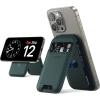imageLamicall for Magsafe Wallet Stand  Upgraded 65g Light Slim Phone 3 Cards Holder Adjustable Leather Apple iPhone Wallet Stand Magnetic for iPhone 15141312 Series Not for Mini Dark Green
