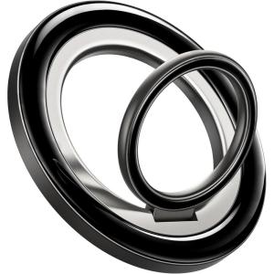 imageLamicall Magnetic Phone Ring for MagSafe Grip  2025 Super Magnet Stylish Twinkle Ring Holder Stand with Upgrade Gear Hinge Mag Safe Accessory for iPhone 16 15 14 13 Pro Max Plus Glitter SilverCrystal Black
