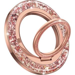 imageLamicall Magnetic Phone Ring for MagSafe Grip  2025 Super Magnet Stylish Twinkle Ring Holder Stand with Upgrade Gear Hinge Mag Safe Accessory for iPhone 16 15 14 13 Pro Max Plus Glitter SilverRose Gold