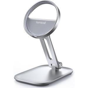 imageLamicall Phone Stand for Apple MagSafe Charger Not Fits 2024 Ver  Dual Hinge Collapsible Adjustable Charging Holder Dock for Desk Nightstand Fit for Airpods iPhone 16151413 SeriesOnly StandFor 25W Charger New Version  16 Series