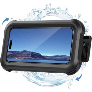 imageLamicall Waterproof Shower Phone Holder  Shower Bath Bathroom Accessories for Women Men Girls Boys Mothers Day for Mother iPhone Case Wall Mount Stand for 47quot PhonesBlack