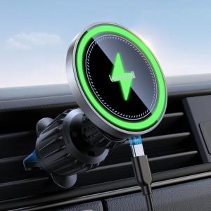 imageLamicall for MagSafe Car Mount Charger  2025 Ultra Magnet 15W Wireless Car Phone Holder Charger  HandsFree Magnetic Phone Holders for Your Car Vent for iPhone 16 15 14 13 Pro Max Mag Safe CaseNEW Upgraded  Silver