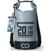 imageLamicall Dry Bag Waterproof Backpack  Zippered Pocket 10L20L Roll Top Waterproof Bag with Water proof Phone Case Floatable Drybag for Swimming Boating Kayaking Camping BeachBlueish Gray