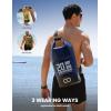 imageLamicall Dry Bag Waterproof Backpack  Zippered Pocket 10L20L Roll Top Waterproof Bag with Water proof Phone Case Floatable Drybag for Swimming Boating Kayaking Camping BeachNavy Blue