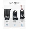 imageLamicall Dry Bag Waterproof Backpack  Zippered Pocket 10L20L Roll Top Waterproof Bag with Water proof Phone Case Floatable Drybag for Swimming Boating Kayaking Camping BeachBlack