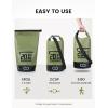 imageLamicall Dry Bag Waterproof Backpack  Zippered Pocket 10L20L Roll Top Waterproof Bag with Water proof Phone Case Floatable Drybag for Swimming Boating Kayaking Camping BeachOlive Green
