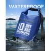imageLamicall Dry Bag Waterproof Backpack  Zippered Pocket 10L20L Roll Top Waterproof Bag with Water proof Phone Case Floatable Drybag for Swimming Boating Kayaking Camping BeachNavy Blue