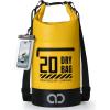 imageLamicall Dry Bag Waterproof Backpack  Zippered Pocket 10L20L Roll Top Waterproof Bag with Water proof Phone Case Floatable Drybag for Swimming Boating Kayaking Camping BeachLemon Yellow