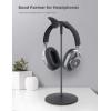 imageLamicall Headphone Stand Desktop Headset Holder  Desk Earphone Stand for All Headsets Such as Airpods Max HyperX Gaming Headphones BeatsSennheiser Music Headphones  BlackBlack