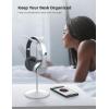 imageLamicall Headphone Stand Desktop Headset Holder  Desk Earphone Stand for All Headsets Such as Airpods Max HyperX Gaming Headphones BeatsSennheiser Music Headphones  BlackWhite
