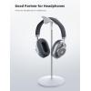 imageLamicall Headphone Stand Desktop Headset Holder  Desk Earphone Stand for All Headsets Such as Airpods Max HyperX Gaming Headphones BeatsSennheiser Music Headphones  BlackWhite